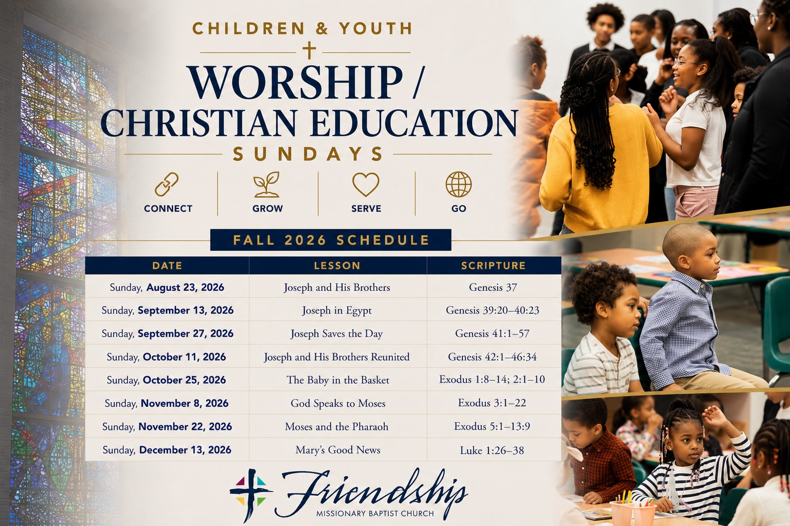 C&Y Worship and Sunday School Schedule